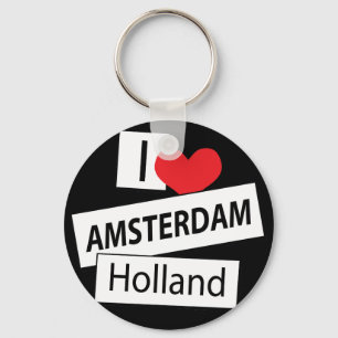 I Love Amsterdam Holland Key Ring