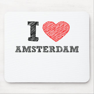 I Love Amsterdam Mouse Pad