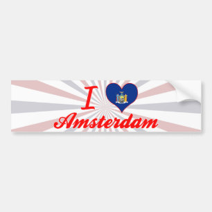 I Love Amsterdam, New York Bumper Sticker