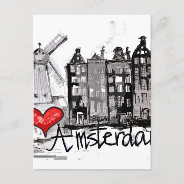 I love Amsterdam Postcard (Front)