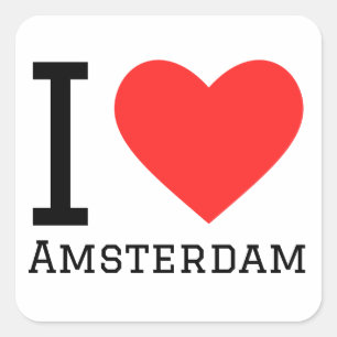 I love Amsterdam  Square Sticker