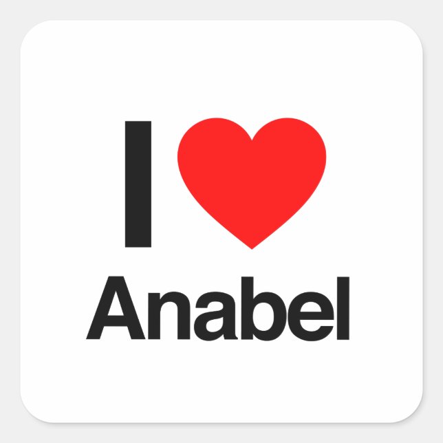 i love anabel square sticker (Front)