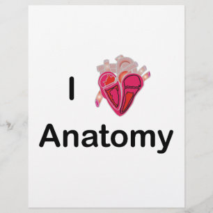 I Love Anatomy with human heart! Flyer