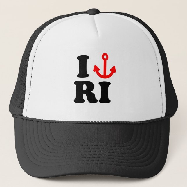 I Love (Anchor) RI Trucker Hat (Front)