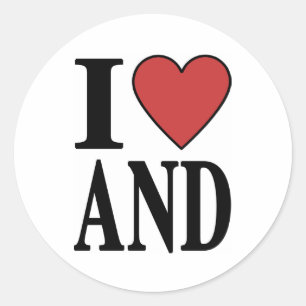 I Love Andorra Classic Round Sticker