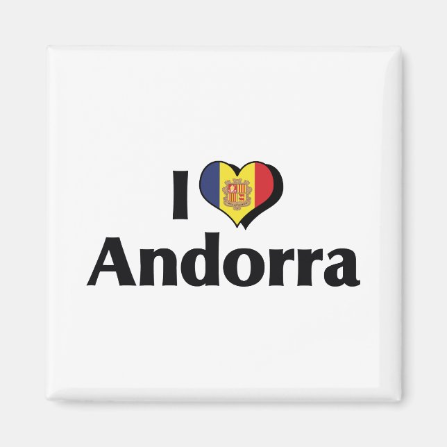 I Love Andorra Flag Magnet (Front)