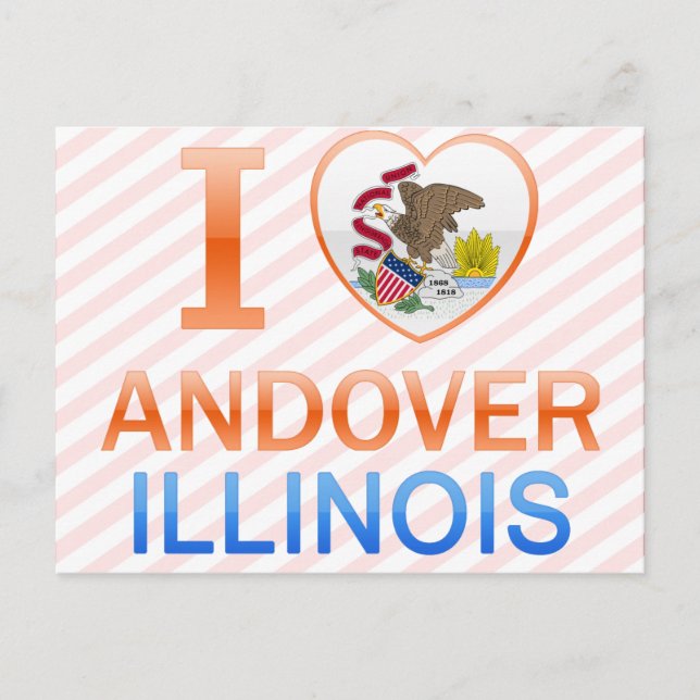 I Love Andover, IL Postcard (Front)