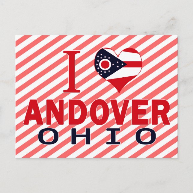 I love Andover, Ohio Postcard (Front)