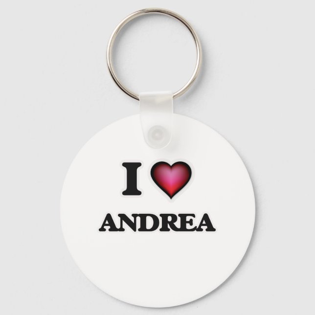 I Love Andrea Key Ring (Front)