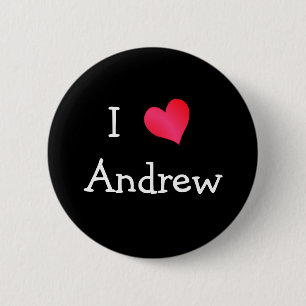 I Love Andrew 6 Cm Round Badge
