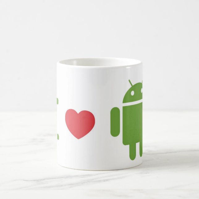 i love android coffee mug (Center)