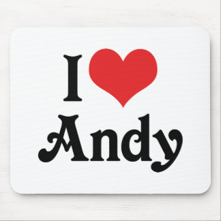 I Love Andy Mouse Pad