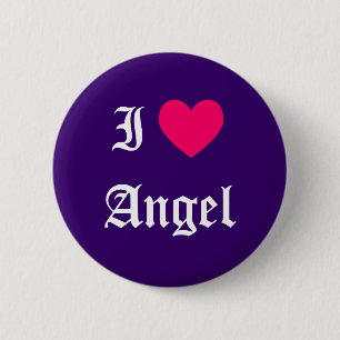 I Love Angel 6 Cm Round Badge
