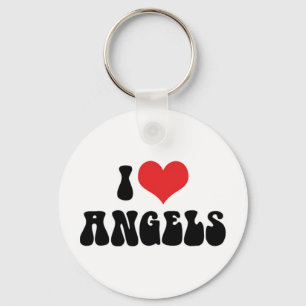 I Love Angels Keychain