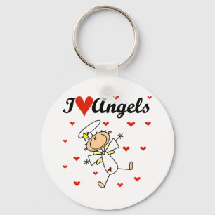 I Love Angels T-shirts and Gifts Key Ring