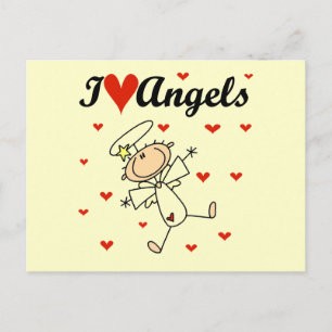 I Love Angels T-shirts and Gifts Postcard