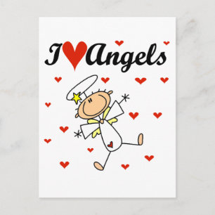 I Love Angels T-shirts and Gifts Postcard