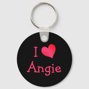 I Love Angie Key Ring