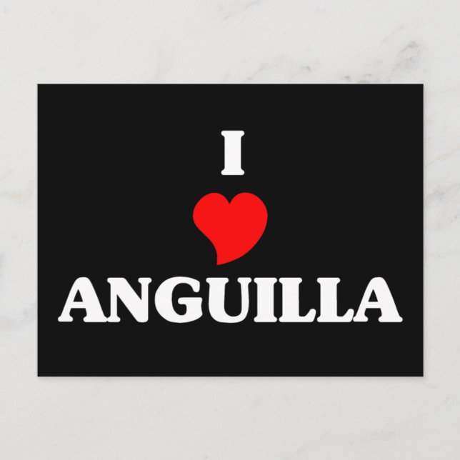 I Love Anguilla Postcard (Front)