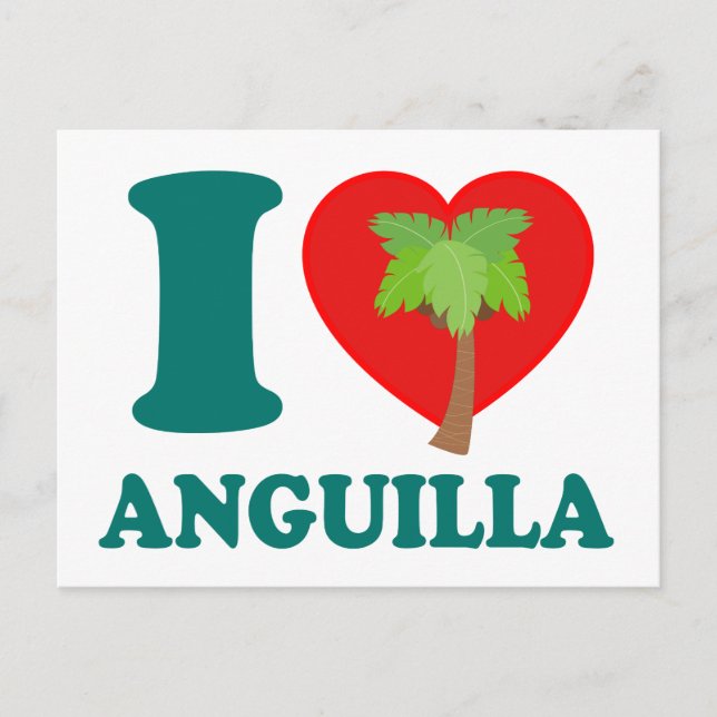I Love Anguilla Postcard (Front)