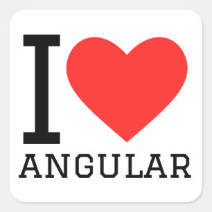 I love angular square sticker