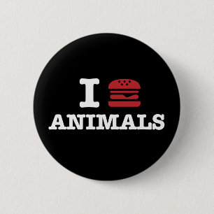 i love animals2 6 cm round badge
