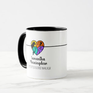 I love animals - Cat Dog Bird Rabbit in a Heart 1 Mug