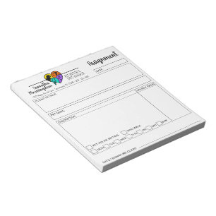 I love animals - Cat Dog Bird Rabbit in a Heart 1 Notepad