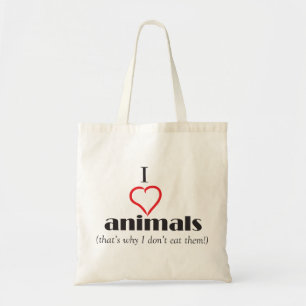 I Love Animals Tote Bag