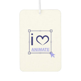 I Love Animate Car Air Freshener