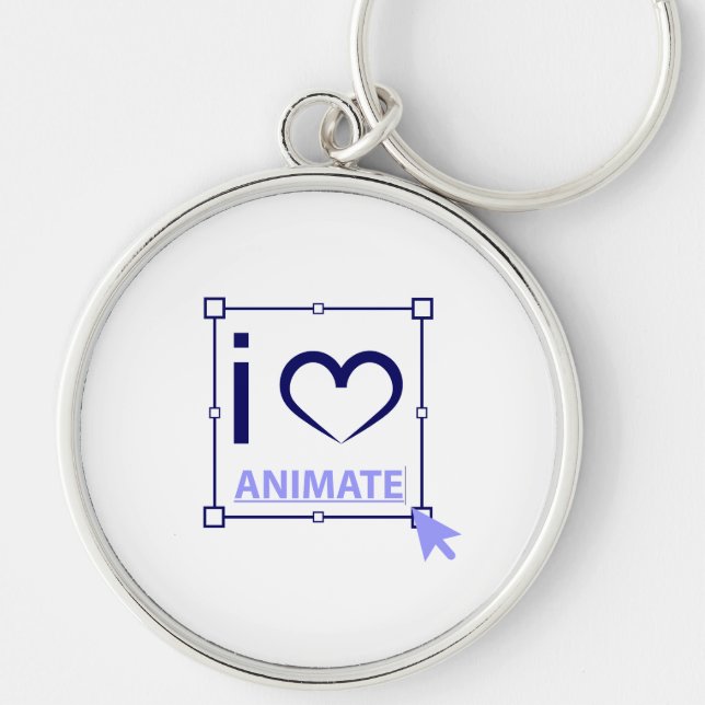 I Love Animate Key Ring (Front)