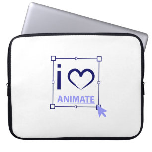 I Love Animate Laptop Sleeve