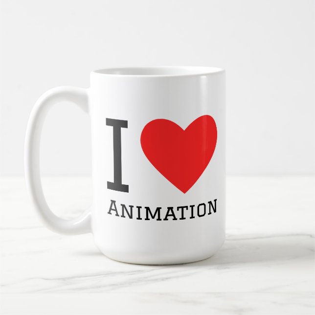 I love animation  coffee mug (Left)