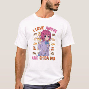 I Love Anime And Shiba Inu - Kawaii Otaku - Cute M T-Shirt