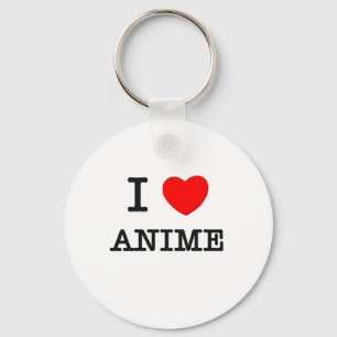 I LOVE ANIME KEY RING