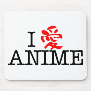 I Love Anime Mouse Pad