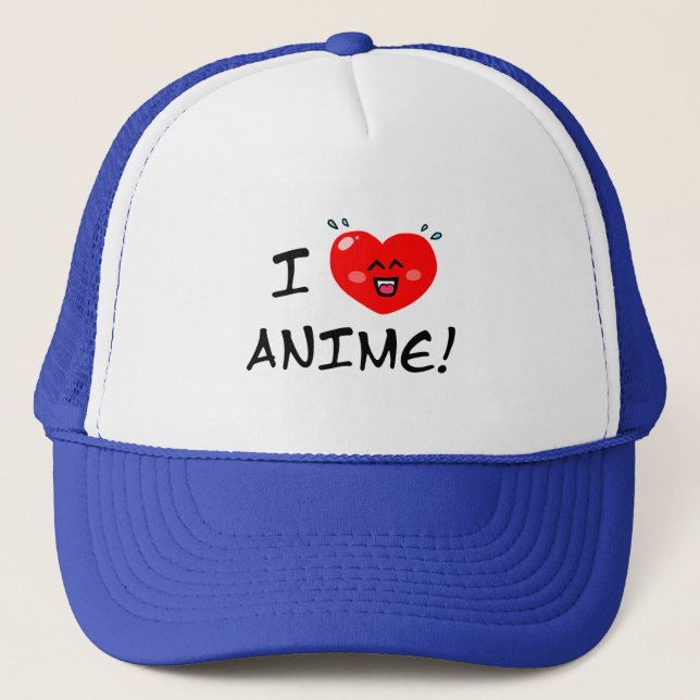 I Love Anime Trucker Hat (Front)