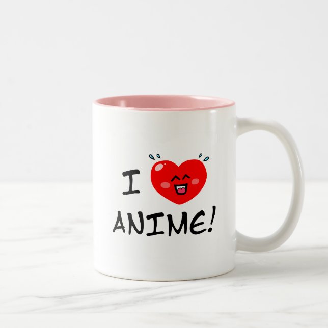 I Love Anime Two-Tone Coffee Mug (Right)