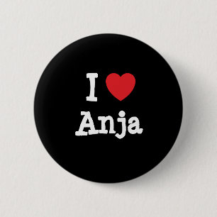 I love Anja heart T-Shirt 6 Cm Round Badge