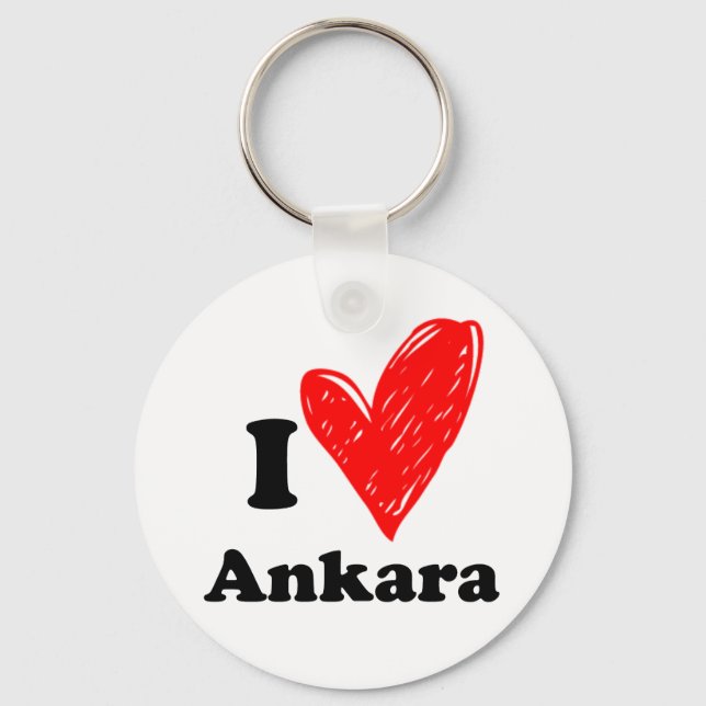 I Love Ankara Key Ring (Front)