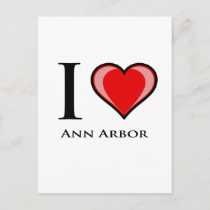 I Love Ann Arbor Postcard