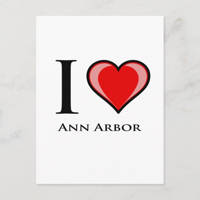 I Love Ann Arbor Postcard (Front)