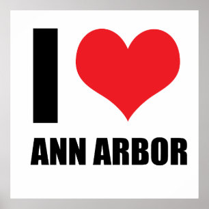 I love Ann Arbor Poster