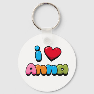 I Love Anna Key Ring