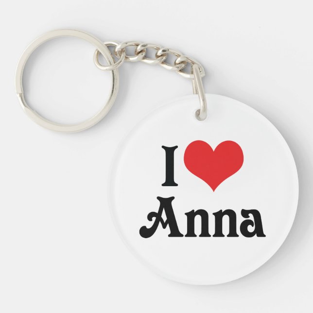 I Love Anna Key Ring (Front)