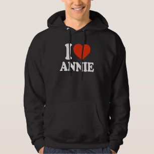 I Love Annie I Heart Annie Red Heart Valentine Hoodie