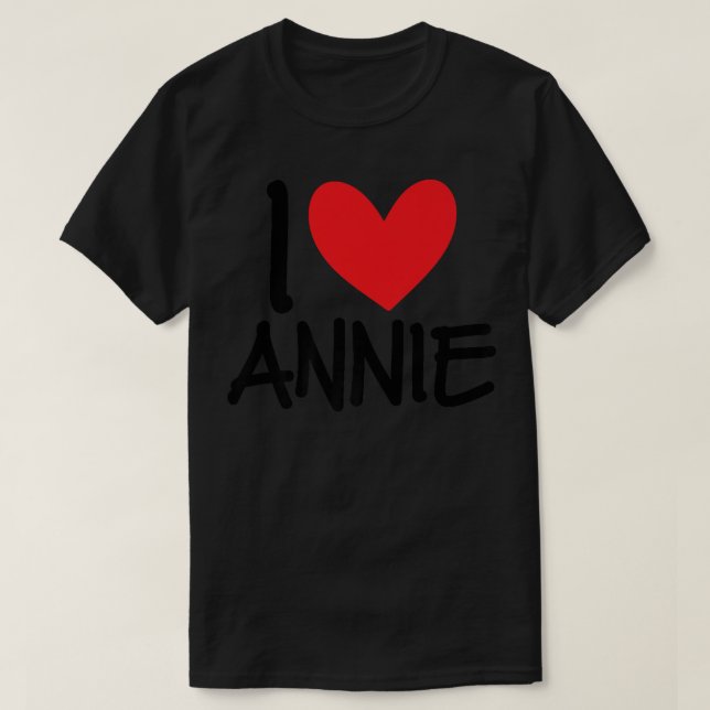 I Love Annie Name Heart Personalized Men Guy BFF F T-Shirt (Design Front)