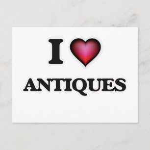 I Love Antiques Postcard