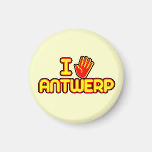 I Love Antwerp (hand) Magnet