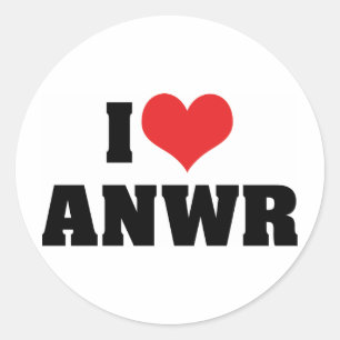 I Love ANWR Classic Round Sticker